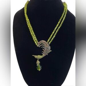 Heidi Daus Bird of Paradise Necklace - yellow, red, pink, green, blue